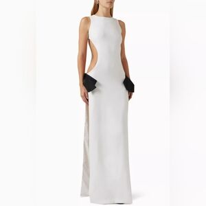MONOT Side Cutout Maxi Dress in Crepe XS